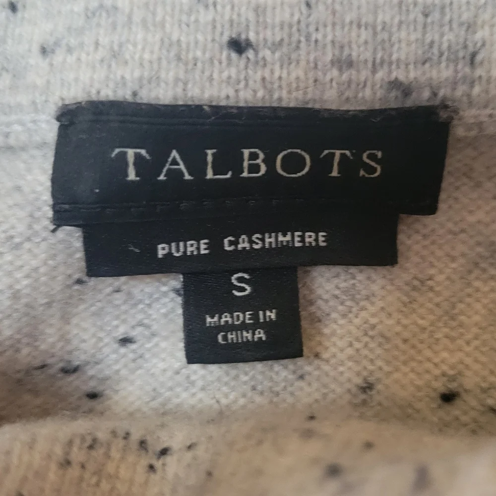 Talbots Cashmere Sabrina Gray Speckled Sweater - Picture 8 of 10
